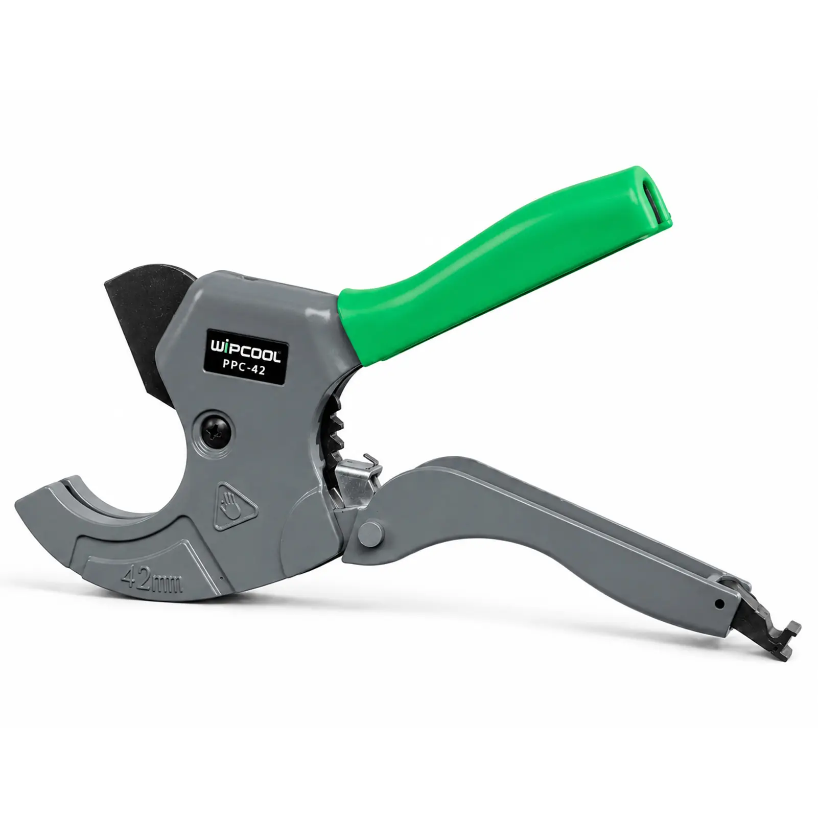 WIPCOOL PPC-42 PVC Pipe Cutter, 1-5/8" Ratchet Pipe Cutter with SK5 Coated Blade for PVC, PPR, PE Plastic Tubing & Rubber Hose tool Ratcheting Pipe Cutter 