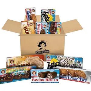 Little Debbie Variety Pack, Zebra Cakes, Cosmic Brownies, Honey Buns, Oatmeal Creme Pies, and Swiss Rolls (1 Box Each), 48 Piece Assortment