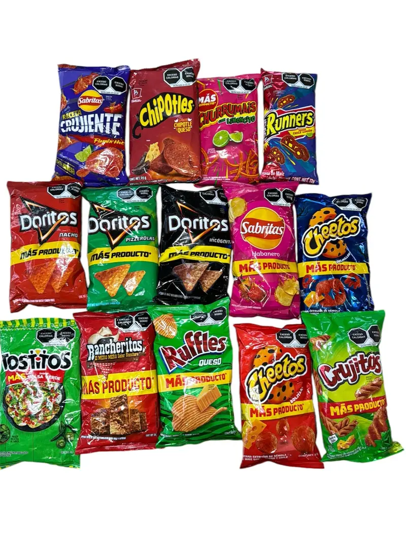10-Pack Sabritas MixVariety Pack Small bags of Mexican Chips with Crispy Crunchy, Spicy, and Savory Corn Botanas Chilli Flavor Snack rancher i pap it