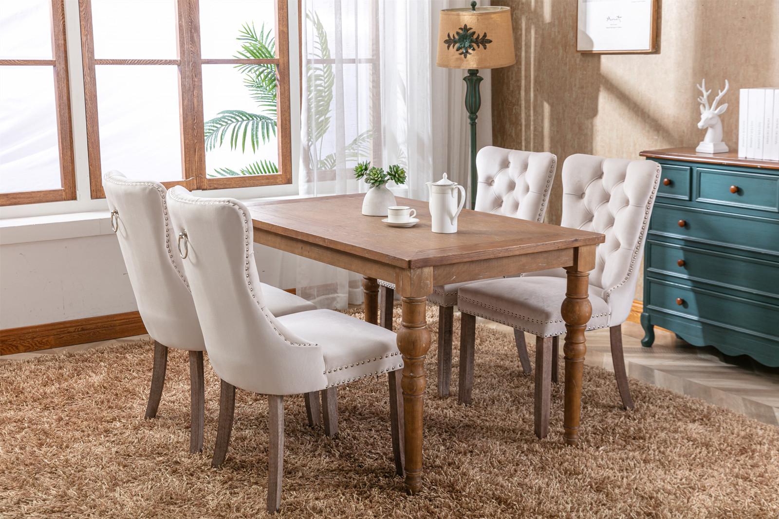Luxury Tufted Velvet Dining Chairs Set of 2 High-Back Upholstered with Nailhead Trim Solid Wood Legs Elegant American Design for Dining Room Luxury Tufted Velvet Dining Chairs Set of 2 High-Back Upholstered with Nailhead Trim Solid Wood Legs Elegant American Design for Dining Room