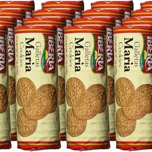 Iberia Galletas Maria Cookies - Classic Spanish Biscuits, 12-Pack, 7.5-Ounce, Perfect for Snacking, Authentic Taste, Ideal for On-the-Go