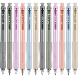 Erasable Pens 0.5mm Gel Ink Pens for School Office Fine Point Pens Smooth Writing Work Pen with Erasers (12-count,Blue Ink)