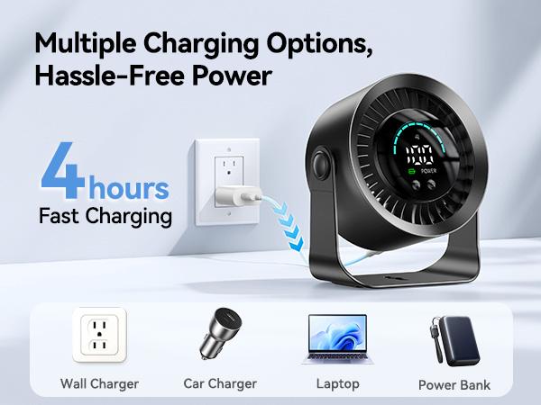 DIGIX Rechargeable USB Desk Fan for Bedroom, 100 Speeds, 360° Rotation, Wall Mounted Design Small Portable Table Fan with LED Display, Quiet Personal Desktop Cooling Fans for Home Office DIGIX Rechargeable USB Desk Fan for Bedroom, 100 Speeds, 360° Rotation, Wall Mounted Design Small Portable Table Fan with LED Display, Quiet Personal Desktop Cooling Fans for Home Office