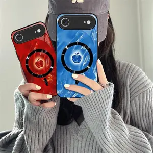 Luxury Artistic Brushstroke Series  MagSafe  Case with Radiant Fruit Centerr for [iPhone 17 Air] 952