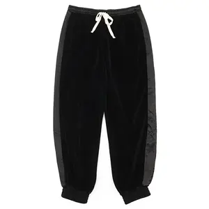 Pre-owned GUCCI Cotton Small Leather Goods Velour Satin Sweatpants