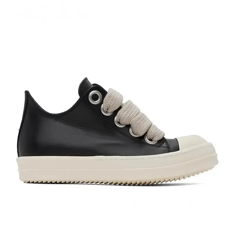 Men's Synthetic PU Leather Low Top Ankle Grommet Casual Sneakers - Round Toe, PU Inner, Waterproof, Stain Resistant, Insulated, Thick Laces, Rubber Sole, Platform Footwear for Outdoors, Summer Training, Sporty Chic, Chic Look, Trainer, Walking Shoes, Athl