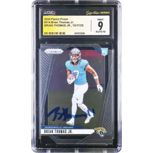 Brian Thomas Jr. Jacksonville Jaguars Autographed 2024 Panini Prizm #314 CGC Authenticated 9/10 Rookie Card - Fanatics Authentic Certified