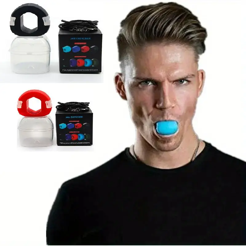 Durable Jawline Exerciser with Adjustable Resistance, Compact Portable Device for Men & Women to Target Muscles and Define Face, Facial Care Tool