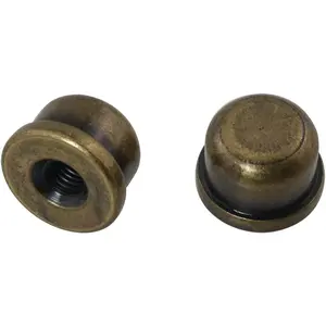 2pcs Solid Bronze Lamp Finials Caps Tapped Tops for Lamp Shade Holder Harp Knob Lamp Accessories