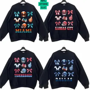 Vintage All Team Football Coquette FOOTBALL Crewneck Sweatshirt, Hometown Pullover, City Football Game Day Sweatshirt, Vintage Football Throwback Graphic, Gift For Fans Unisex Sweatshirt Classic Cotton, Custom Team UD