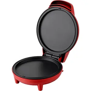 Courant Griddle and Mini Oven Compact Griddle 7-inch Personal Griddle Pizza Maker Red