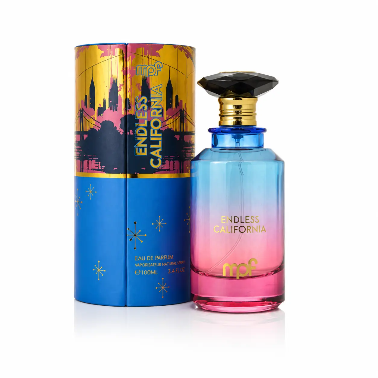 MPF Endless California Unisex Luxury Eau de Parfum, 3.4 oz/100ml - Citrus, Pear, Orange Blossom, Amber Notes, Long-Lasting Fragrance