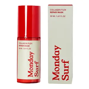 Monday Surf Collagen Flex Repair Mask, 20-Use Value Pack, 3-Minute Hydration & Elasticity Boost, Eco-Friendly Wash-Off Cream, Pore Minimizing & Skin Refining, Korean Skin care, 1.67 Fl Oz