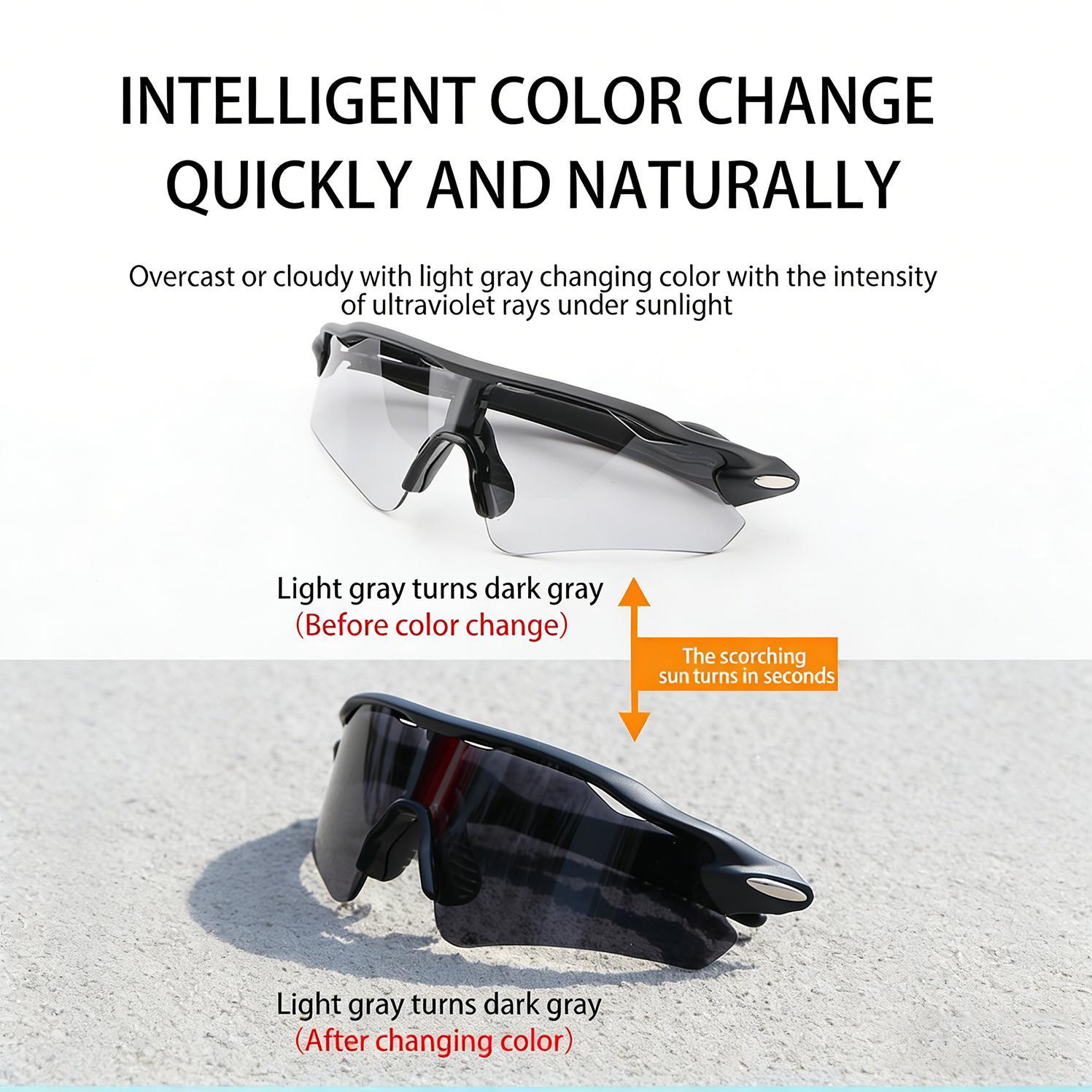 Sports Sunglasses, TR90 Frame Colorful Polarized Sunglasses, Windproof Sun Protection Glasses for Cycling, Driving, Outdoor Activities, E-Bike & Golf, Unisex