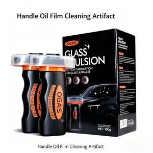 Car Oil Film Cleaner,Glass Emulsion Cleaner,HandleOil Film Remover&Windshield Cleaner For CarsWindow, Glass Emulsion, Crystal Clear View0