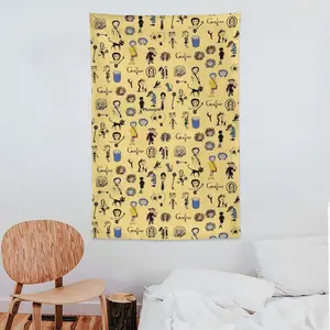 Cartoon Character Tapestry, Umbrella Cartoon Tapestry, Halloween Room Decor Tapestry, Wall Hanging Living Tapestry ,Gift For Movie Fans Lightweight Decoration