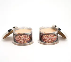 HomeWorx by Slatkin + Co. S/2 18oz Warm Cinnamon Roll Candles