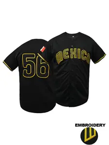 MEXICO Style Men's Baseball, Stylish Jersey, V Neck Loose Fit Casual Sportswear, Breathable Knit Fabric, Idear for Competition & Training, Unisex, All Seasons