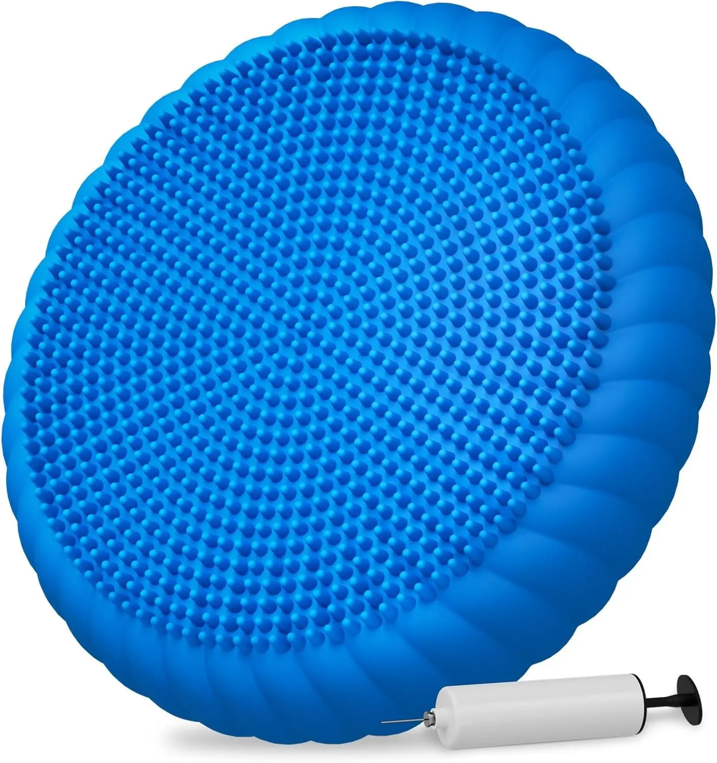 Wobble Cushion with Inflation Pump - Wiggle Seat Balance Disc | Extra Thick Non-Slip, Improve Concentration & Sitting Posture, Core Strength Trainer, Stability Training, For Sensory Kids Gift