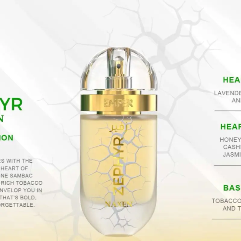 Zephyr Naxen Emper Eau de Parfum 3.4oz Made in UAE - Luxurious Fragrance with Golden Accents
