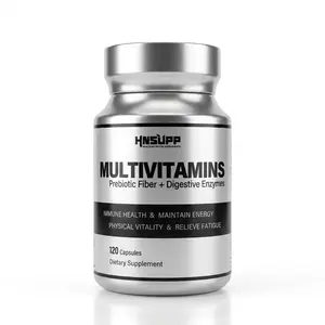 HNSUPP 20+ in 1 Multivitamins Complex - Prebiotics + Digestive Enzymes for Gut Health - Relieve Fatigue & Maintain Physical Vitality - 120 Vegetarian Tablets Healthcare Dietary Fitness Edible Supplement Optimum
