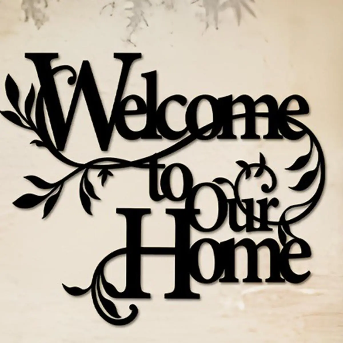 Welcome To Our Home Letter Pattern Wall Decor, Home Decor Products, Home Decoration, Metal Wall Art, Wall Metal Plaque, Wall Hanging Decor for Home Living Room Bedroom Garden, Signs