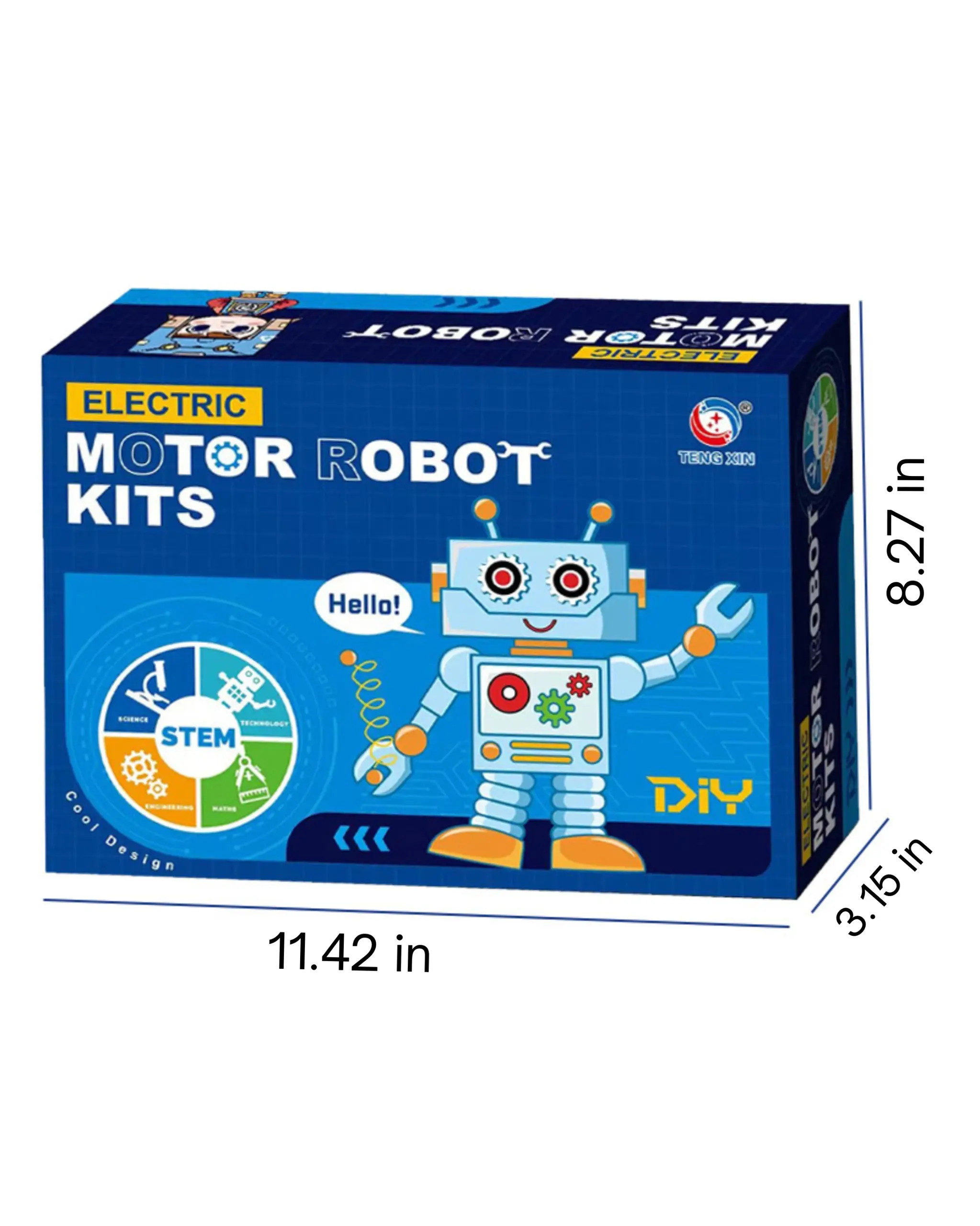 4-in-1 STEM Electric Motor Robot Building Kit, Beginner-Friendly Unisex DIY Educational Engineering Toy, Entertaining Durable Hands-On Gift for 6-12 Years Kids