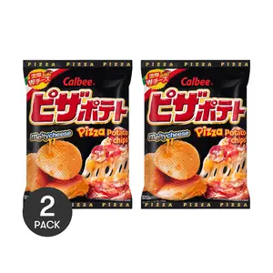 CALBEE Japanese Thick-Cut Pizza Potato Chips - Original Flavor, 72g x 2 Packs CALBEE Japanese Thick-Cut Pizza Potato Chips - Original Flavor, 72g x 2 Packs