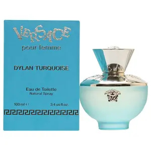 Versace Dylan Turquoise Pour Femme Eau de Toilete Spray 3.4 Versace Dylan Turquoise Pour Femme Eau de Toilete Spray 3.4