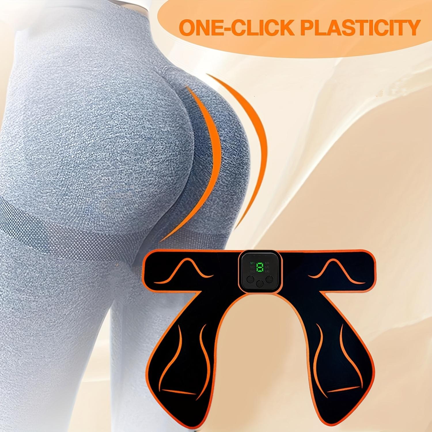 Rechargeable EMS Hip Trainer & Butt Lifting Muscle Stimulator for Men & Women, Portable TENS Massager with Remote & Extra Electrode Pads for Full Body Toning, Soreness Relief, Home Fitness