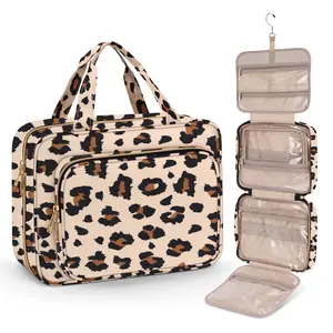 Wedama Toiletry Bag with Hanging Hook,Water-resistant Cruise Travel Cosmetic Makeup Organizer,Portable Large Capacity Weekender Valentines Day gift Multifunctional Waterproof Mother's Day