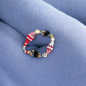 Muerto 7 Color Pulsera Santeria Shango Beaded Bracelet with Colorful Beads and Unique Design Cultural Accessories