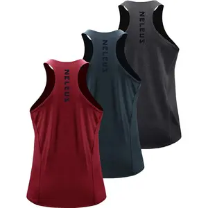 NELEUS Men's 3 Pack Running Tank Top Dry Fit Y-Back Athletic Workout Tank Tops