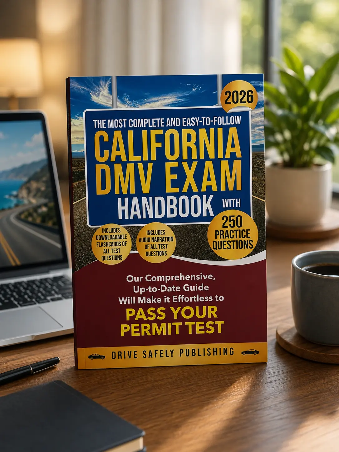 California DMV Permit Test Book – 250 Practice Questions, Downloadable Flashcards, Audio Narration, Up-to-Date Driver's License Study Guide to Help You Pass the California DMV Written Exam on Your First Attempt