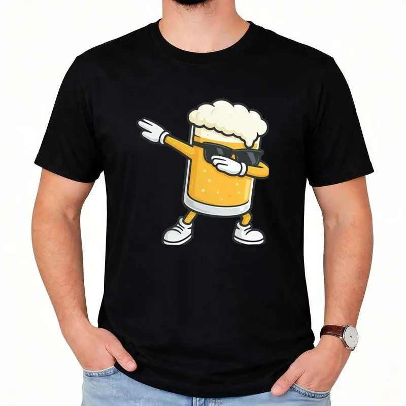 Funny Beer Dabbing Graphic T-Shirt for Men | Trendy Streetwear Tee | Soft & Comfortable Daily Wear | Unique Party Gift Idea | Cool Unisex Graphic Tee | Premium Cotton Design for Beer Lovers | Viral Aesthetic Outfit