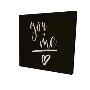 360 Stand 36x36 in. Contemporary Motivational "You & Me" Photo Print - Minimalist Bedroom Wall Art, Home Decor Supplies, Artistic Decoration, Accent Wall Prints