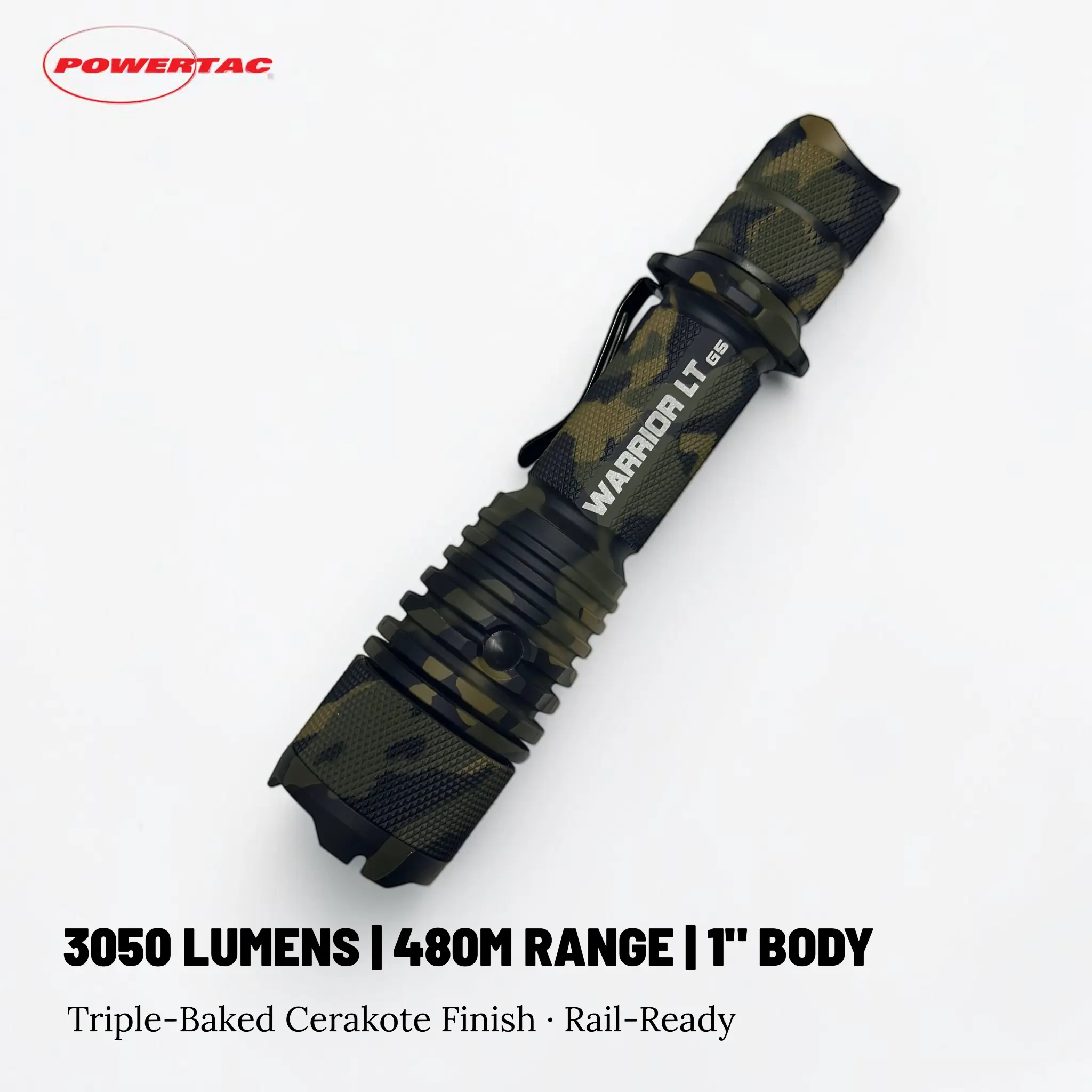 Warrior GEN5 LT-(Long Throw) - 3050 Lumen   480 Meter   Tactical Flashlight