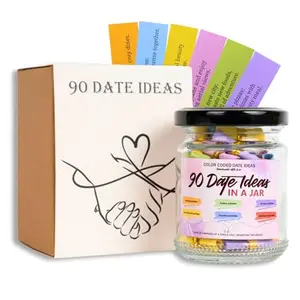 90 Date Ideas In A Jar Date Night Ideas, Color Coded Date Ideas, Valentines Day Gifts For Him, Date Night Ideas, Couples Gifts, Date Night Dice, Scratch Off Date Night Ideas, Couples Games