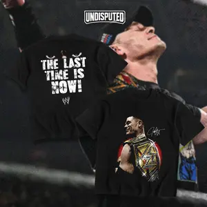 UNDISPUTED John Cena The Last Time Is Now WWE Champion Collection Heavy Cotton Shirt UCME Tshirt Cena Retirement Shirt Wrestling Fan Apparel Menswear Direct-to-garment Breathable Printing