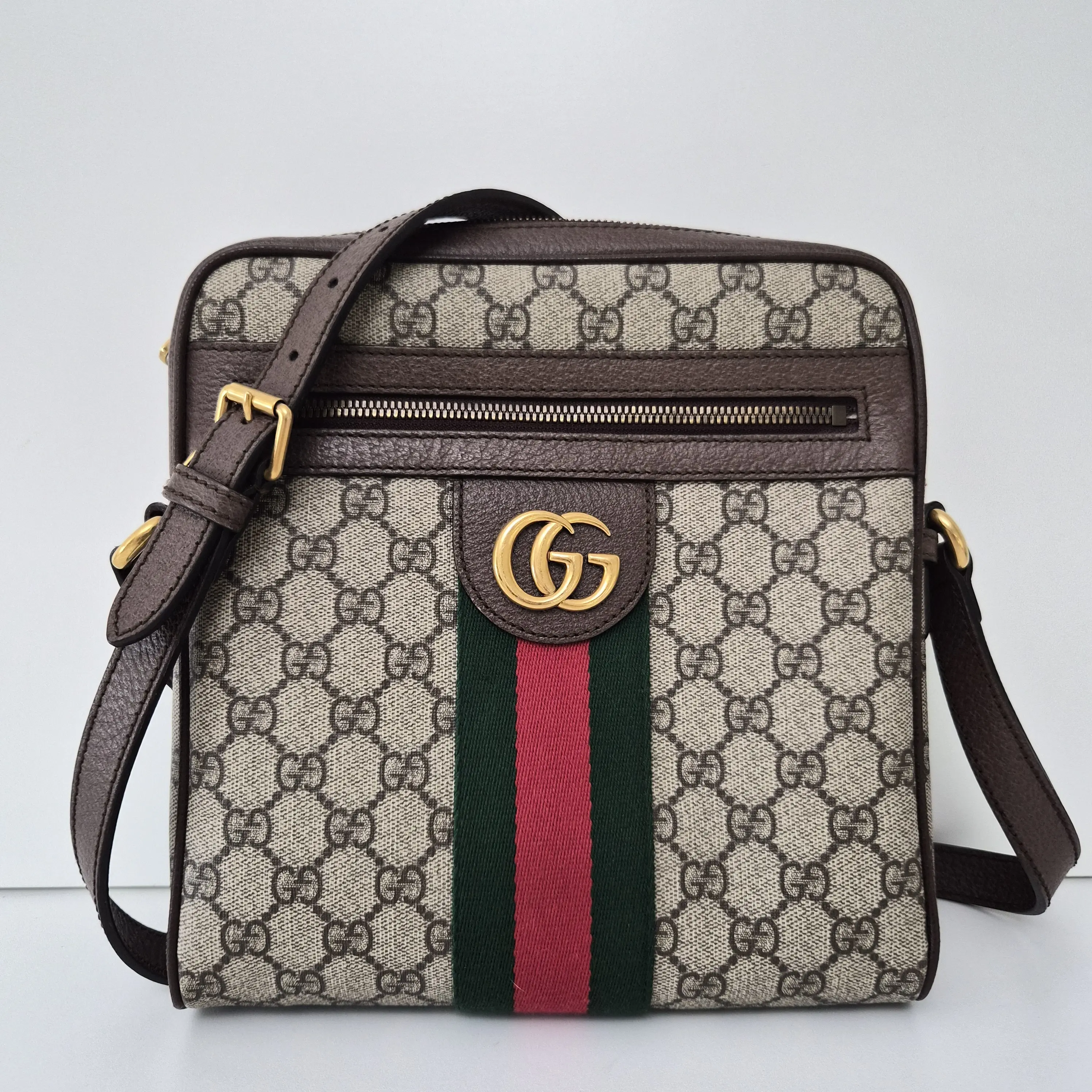 Pre-owned GUCCI canvas Crossbody Bags GG Supreme Monogram Ophidia Pochette Envelope Bag