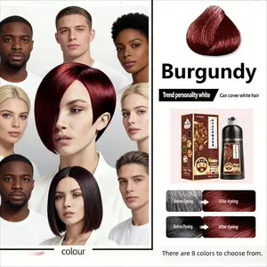 3-In-1 Hair Color Cream with Fruit Fragrance, Plant Extracts, No Damage, Long-Lasting Natural Shade, Recyclable, Single Item