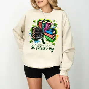All Booked For St. Patrick's Day Dark Romance Sweatshirt, Lights Out Series, The Lords, The Ritual, Butcher&Blackbird, Cute Shamrock Shirt, Happy St Patricks Day Shirt, Irish Lucky Day Shirt