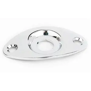 Genuine Fender Football Shape Curved Recessed Input Jack Ferrule, Chrome