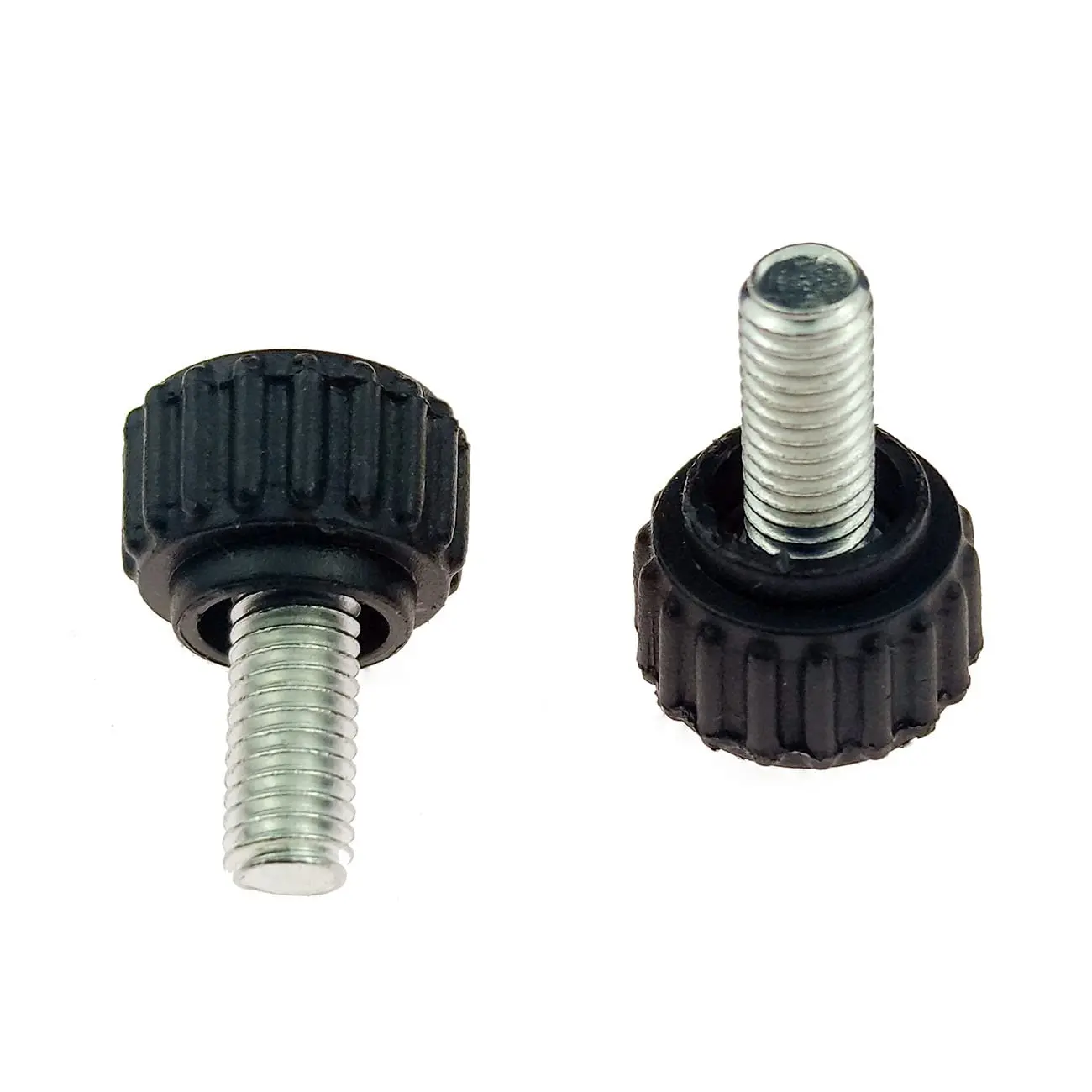 20-Pack M6 x12 Knurled Threaded Thumbscrews with Steel, Plastic, Metal, Thermoset Plastic Grip Knobs, for Machinery Latches & Rack Brackets, Includes Storage Case