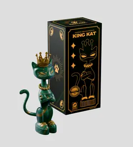 Kaleidos Creative x FreshMart - King Kat - Marble Majesty - Limited Edition 100 - 10in. Art Vinyl - Collectible Toy - Hydrodipped - DCon Exclusive