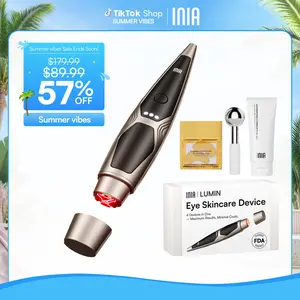 INIA LUMIN 4-in-1 Eye Skincare Wand – 3 Mins a Day for Fewer Lines in 14 Days & Less Puffiness in 21, FDA-Cleared, Spa-Level Results at a Fraction of the Price, Lift & Brighten Eyes in Just Weeks