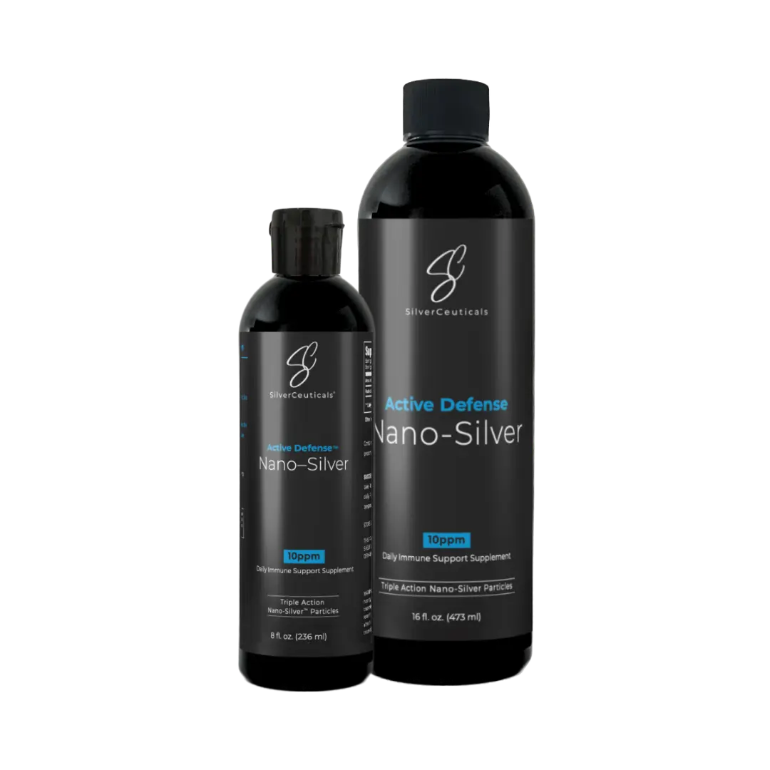 Active Defense Nano Silver Immune Support - 10ppm Triple Action Immune Supplement for The Whole Family | SilverCeuticals