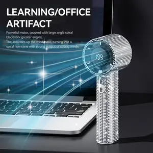 Behold the epitome of luxury FAN | Diamond - Studded Handheld  | Silver & Rainbow, Luxurious & Eye - Catching portable room Privacy Windows Game turbo