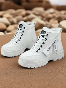 Women's Mid-Calf Snow Boots | Water-Resistant & Plush Lined | Fashion Lace-Up Winter Boots Rubber Casual Boots