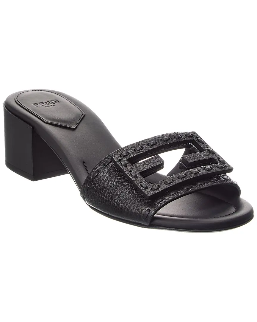 FENDI Baguette Leather Sandal